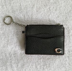 Coach Wavy Zip Card Case In Coachtopia Leather